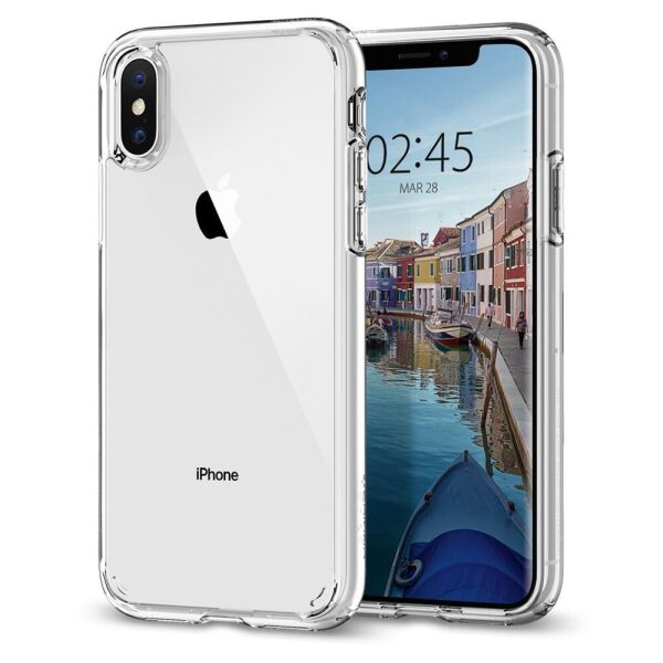 

Чехол Spigen для iPhone XS/X Ultra Hybrid, Crystal Clear (063CS25115)