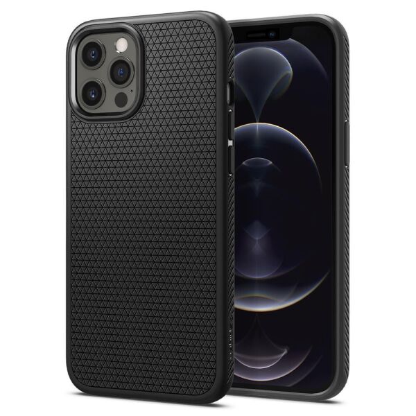 

Чехол Spigen для iPhone 12 Pro Max - Liquid Air, Matte Black (ACS01617)