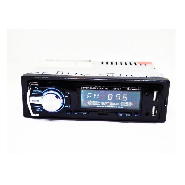 

Автомагнитола 1DIN MP3 6298BT (1USB, 2USB-зарядка, TF card, bluetooth)