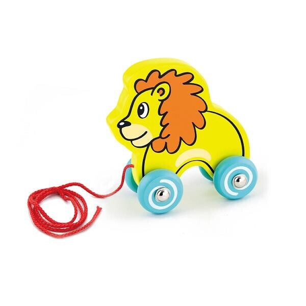 

Игрушка-каталка Лев Viga Toys 13,9х13,5х6,8 см Желтый