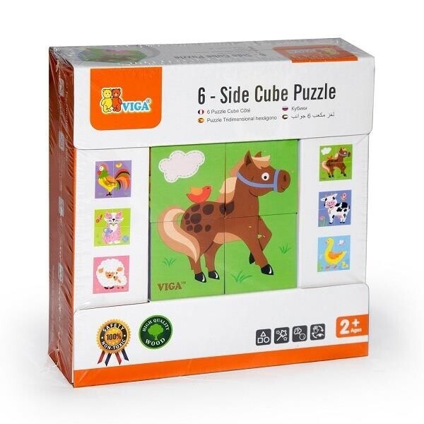 

Пазл-кубики Viga Toys 2+ Разноцветный