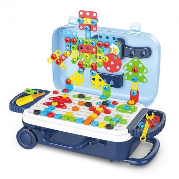 

Игровой набор чемодан PAZZLE interest assemble toy 137 PCS suitcase BHK506-43