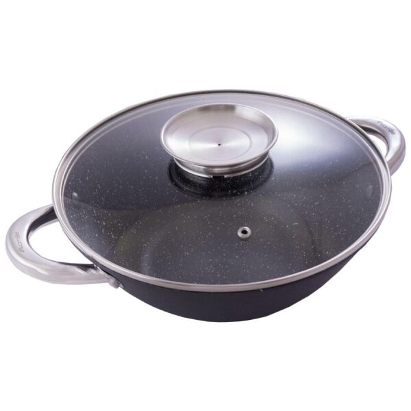 

Сковорода WOK чугунная Kamille - 260 мм x 3 л мрамор с крышкой