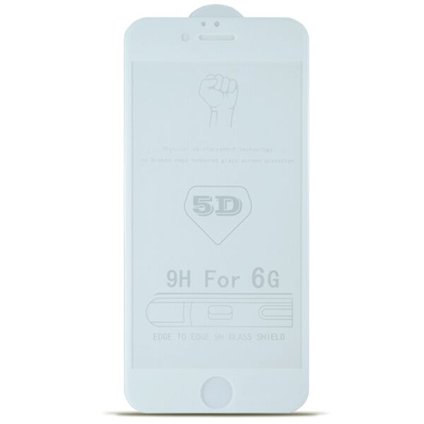 

Защитное стекло 5D for iPhone 6/6S White (no package)