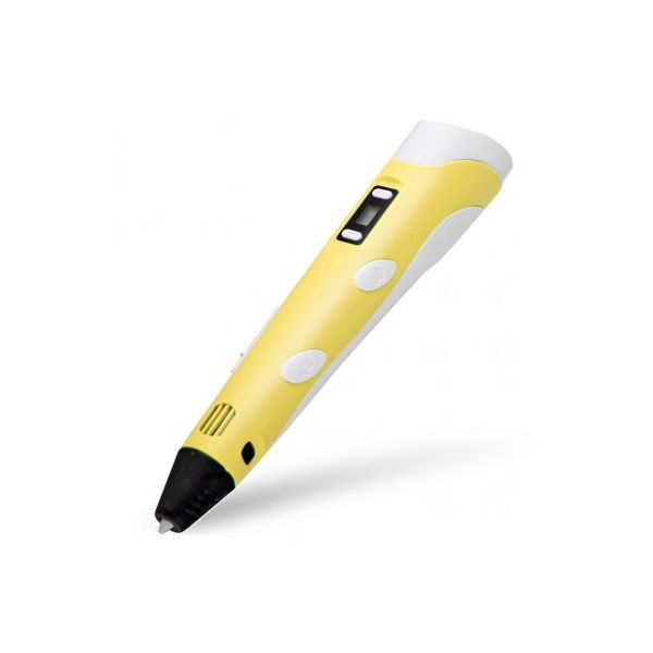 

3D ручка c Lcd дисплеем и набором эко пластика для рисования 3DPen-2 Yellow
