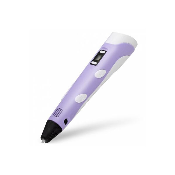 

3D ручка c Lcd дисплеем и набором эко пластика для рисования и трафаретами 3DPen-3(3 поколение) Violet, 20 метров пластика в подарок