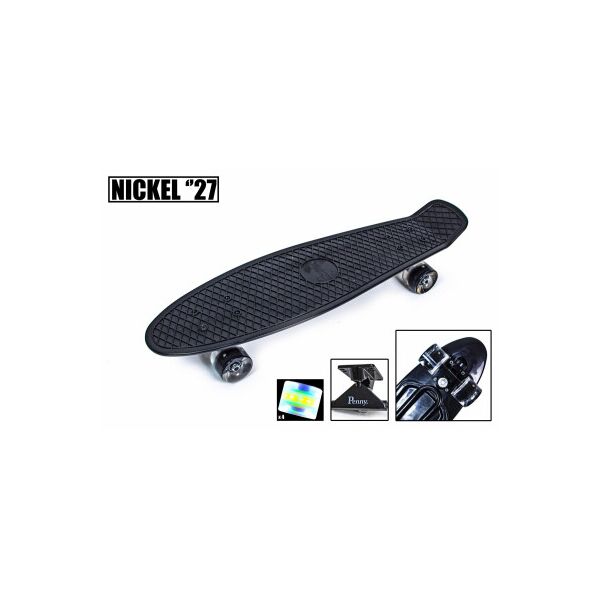 

Пенниборд Nickel 27 Black Светящиеся колеса