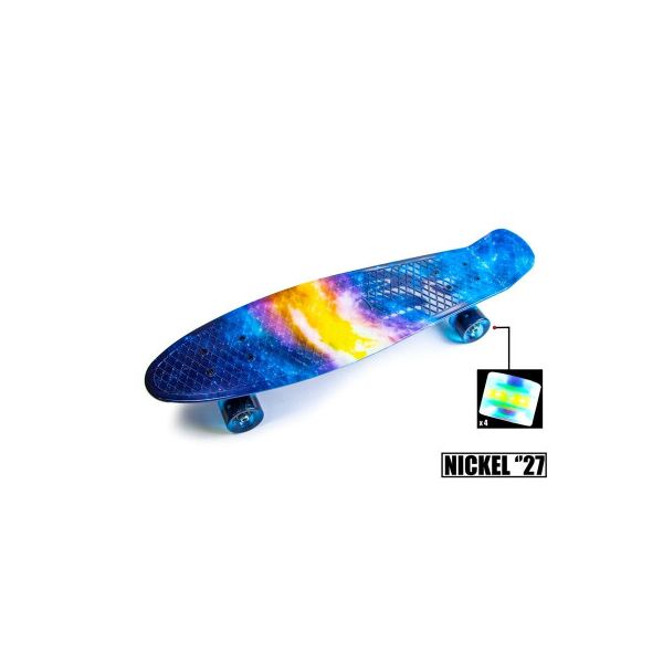 

Пенни борд Penny Board Nickel 27 Universe. Светящиеся колеса