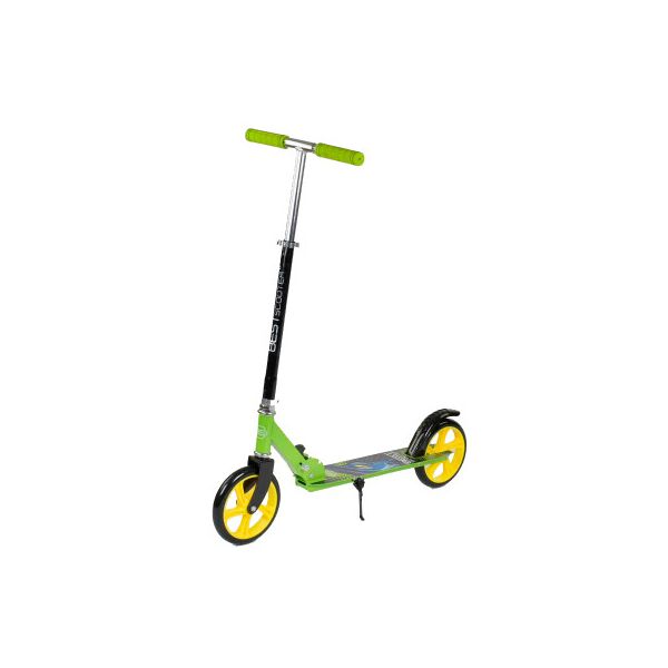 

Самокат двухколесный складной Best Scooter 53396, с подножкой , колеса 200 мм, грипсы резиновые красные, салатовый