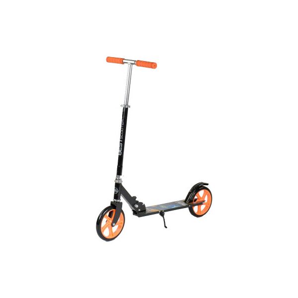 

Самокат двухколесный складной Best Scooter 42714, с подножкой , колеса 200 мм, грипсы резиновые красные, черный