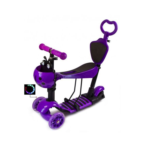 

Самокат Scooter Божья Коровка 5в1. Фиолетовый.