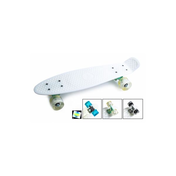 

Пенни борд Penny Board. Белый. Светящиеся колеса.