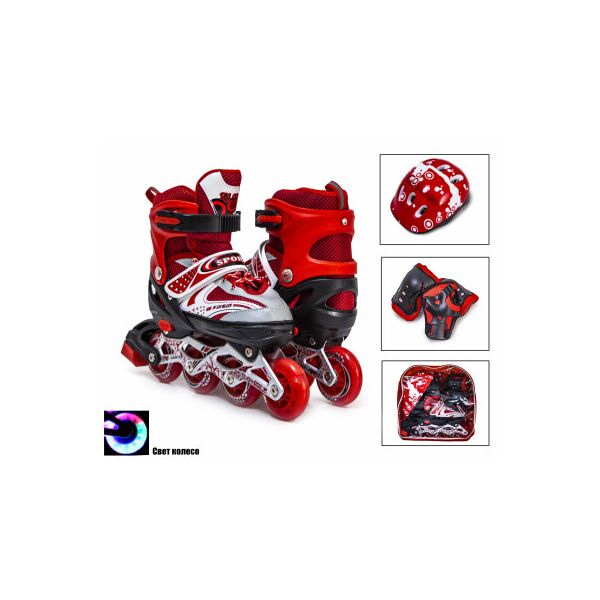 

Комплект ролики Happy. Red, размер 34-37