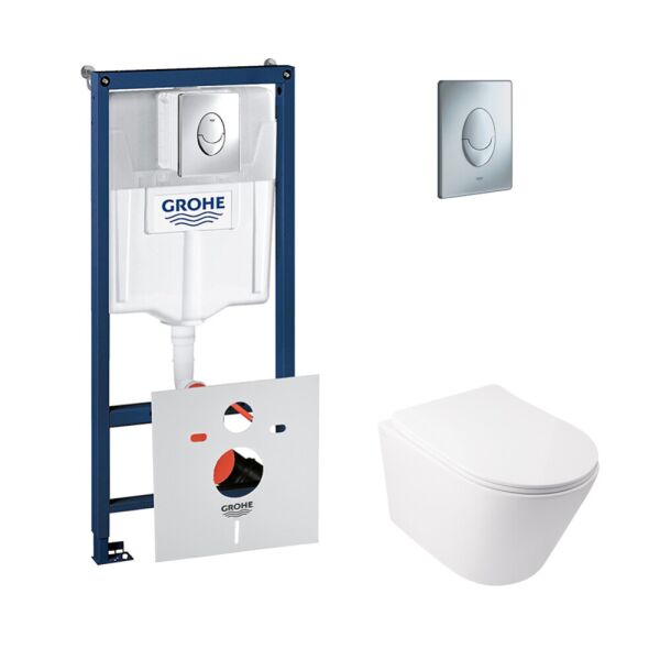 

Комплект инсталляция 4 в 1 Grohe Rapid SL 38722001 и унитаз с сиденьем Qtap Swan QT16335178W (SD00038242)