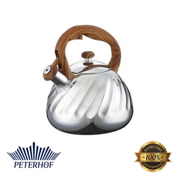 

Чайник из нержавеющей стали со свистком Peterhof 3 л PH15654