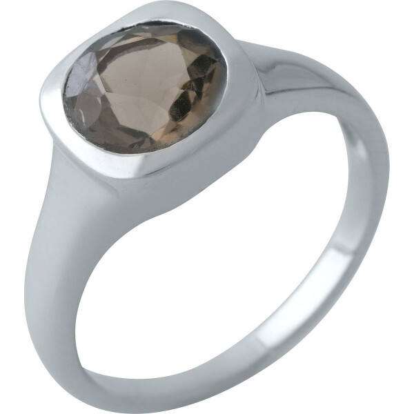

Кольцо из серебра с дымчатым кварцем, размер 18 (1703102)
