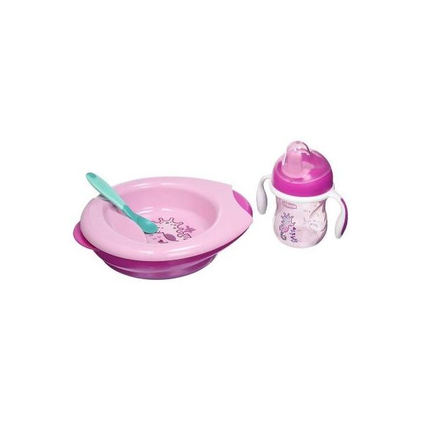 

Набор детской посуды Chicco Meal Set 6 м + розовый (16200.11)