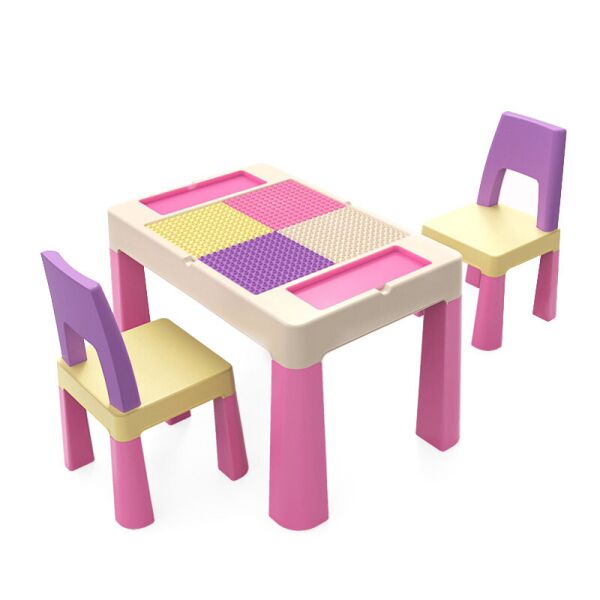 

Многофункциональный детский стол и стулья Bestbaby BS-8811 Pink