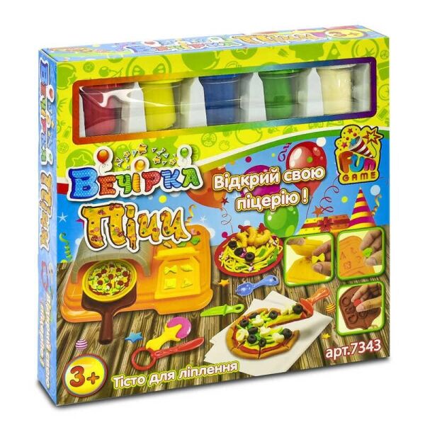 

Тесто для лепки 7343 Вечірка піци (6) FUN GAME, (Украина)