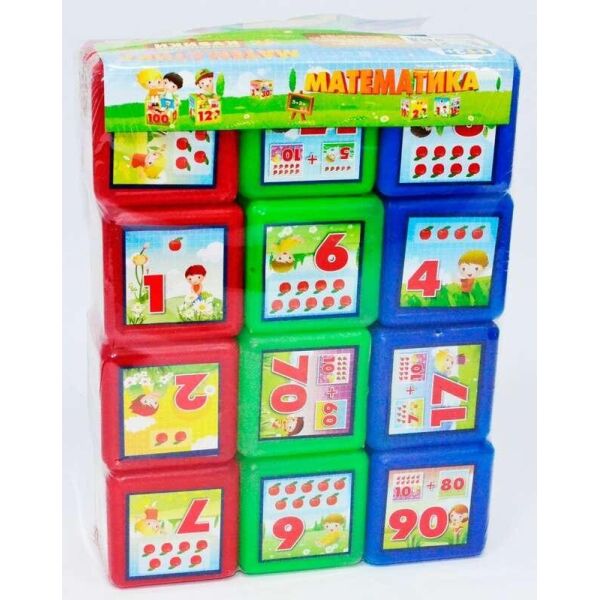 

Кубики Математика 12 шт 09052 (24) M-TOYS, (Украина)