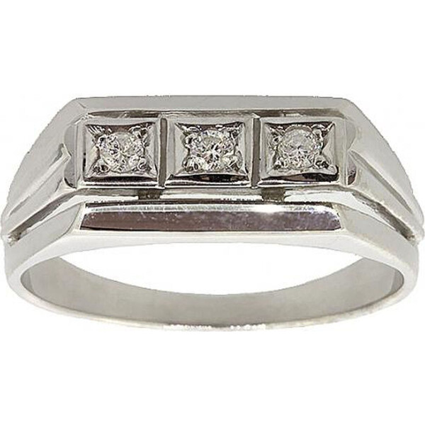 

Кольцо из серебра с бриллиантами, размер 17.5 (1717018)