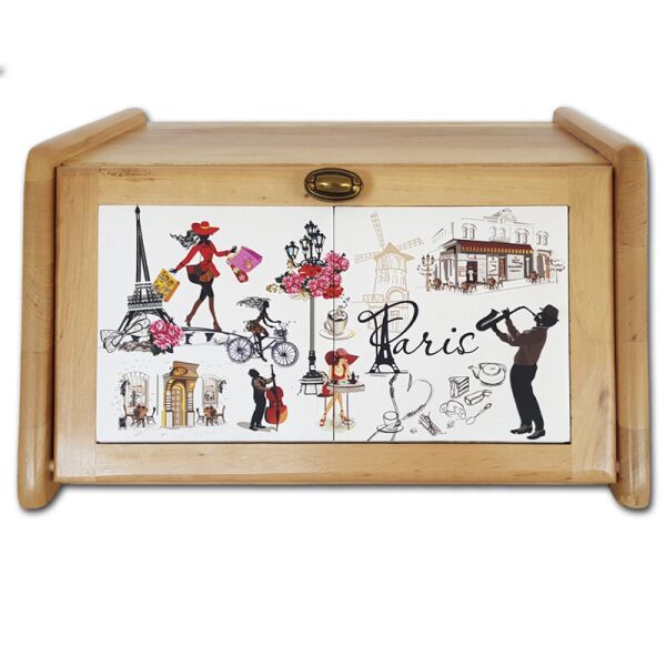 

Хлебница деревянная Parisian motives Sabefet BR86057