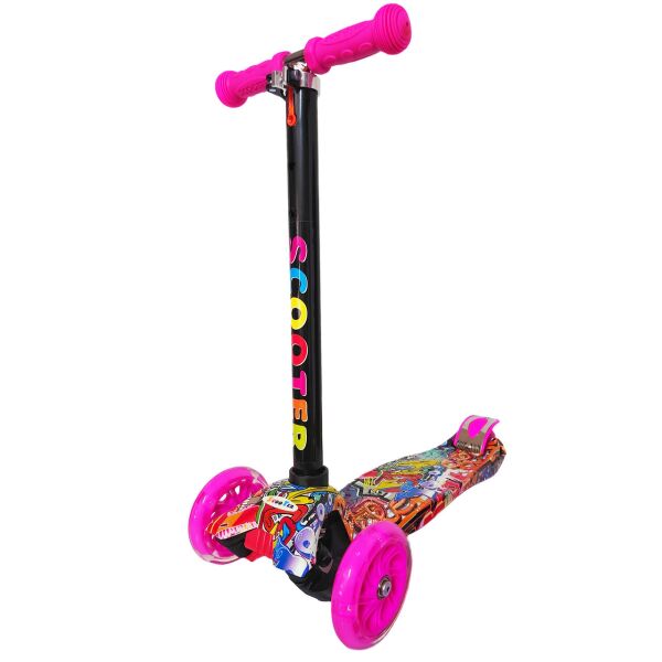 

Самокат трехколёсный Scooter розовый