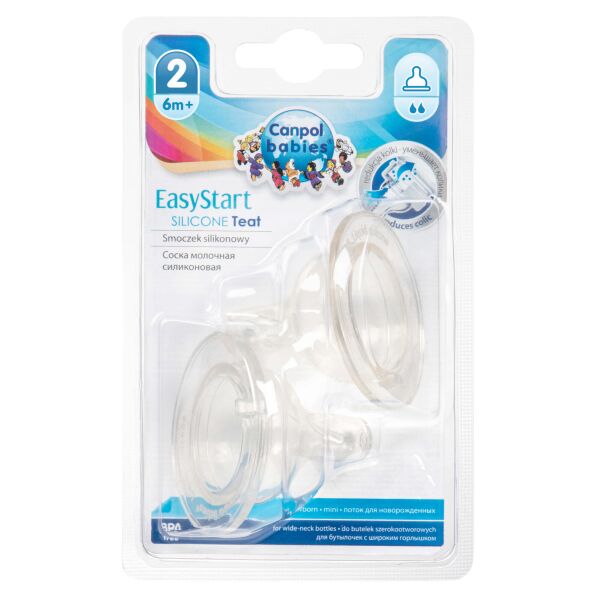 

Соска силиконовая Canpol Babies средняя для бутылочек с широким горлышком Easystart (21/731)