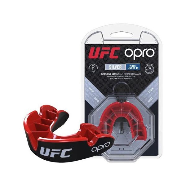 

Капа OPRO Junior Silver UFC Hologram Black /Red (art.002265002)