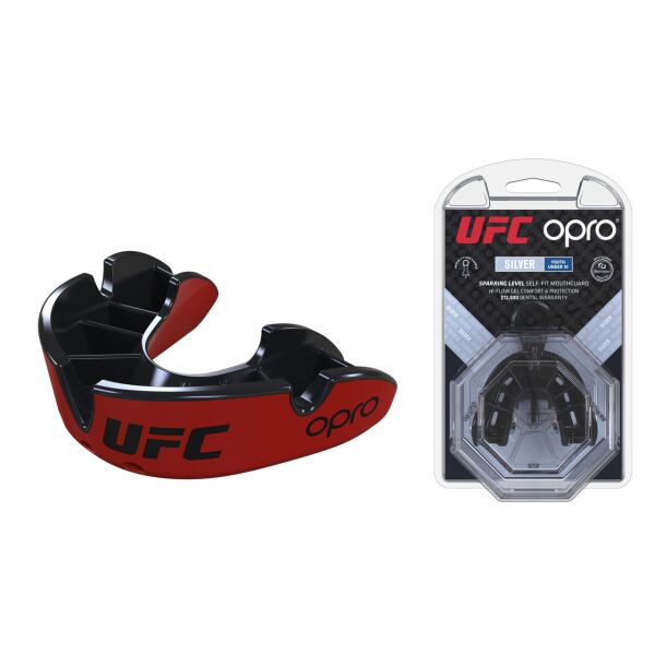 

Капа OPRO Junior Silver UFC Hologram Red /Black (art.002265001)