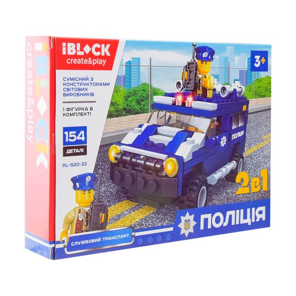 

Конструктор IBlock Полиция 154 элементов (PL-920-22)