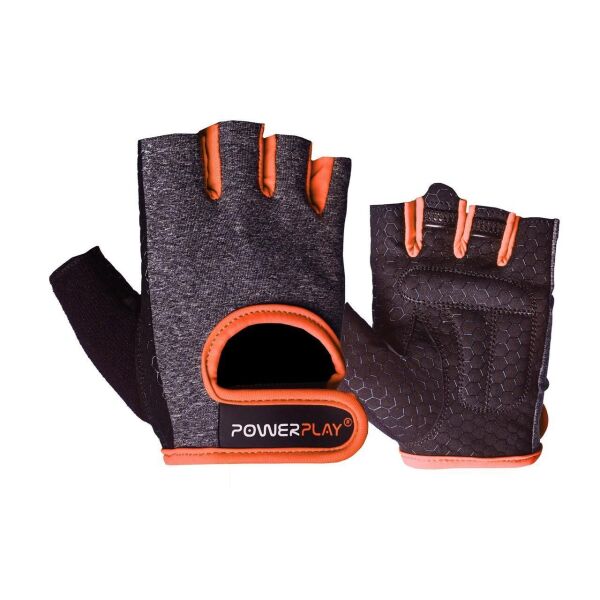 

Перчатки для фитнеса PowerPlay 2935 женские Серо-Оранжевые XS