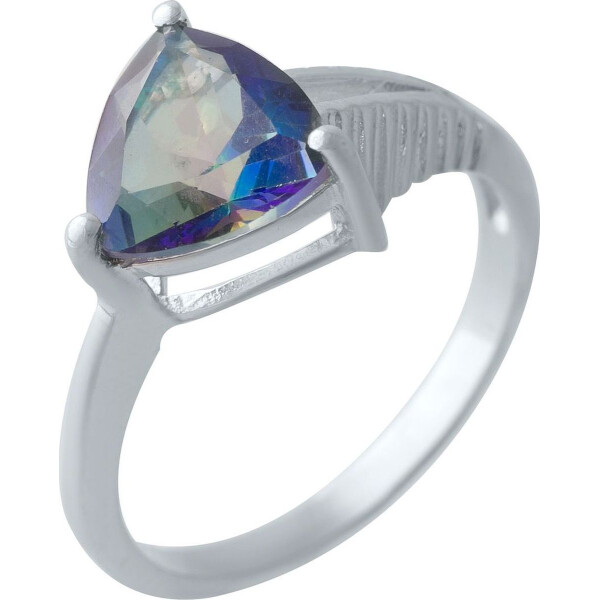 Кольцо из серебра с топазом, размер 18.5 (1720368)