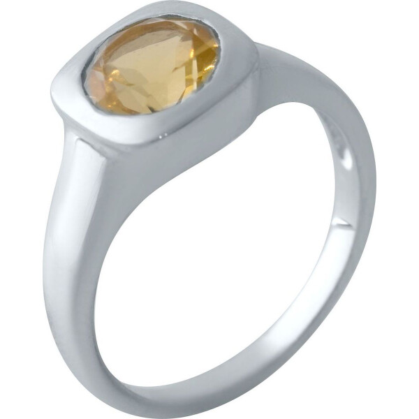 

Кольцо из серебра с цитрином (синт.), размер 18.5 (1720885)