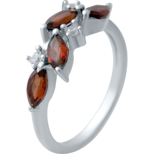 

Кольцо из серебра с гранатами и куб. циркониями, размер 16.5 (1721288)