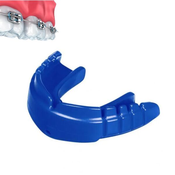 

Капа OPRO Snap-Fit FOR BRACES Electric Blue + Strap (art.002318003)