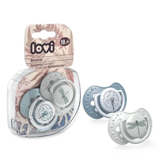 

Силиконовая пустышка Lovi симметричная Botanic Boy серая 2 штуки (22/875boy)