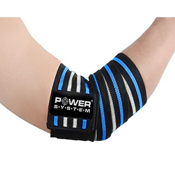 

Локтевые бинты Power System Elbow Wraps PS-3600 Blue /Black
