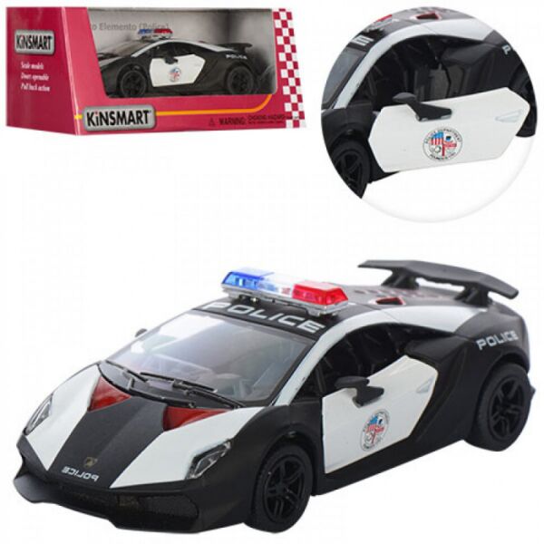 

Машинка POLICE LAMBORGHINI SESTO ELEMENTO Kinsmart KT5359WP инерционная 1:38
