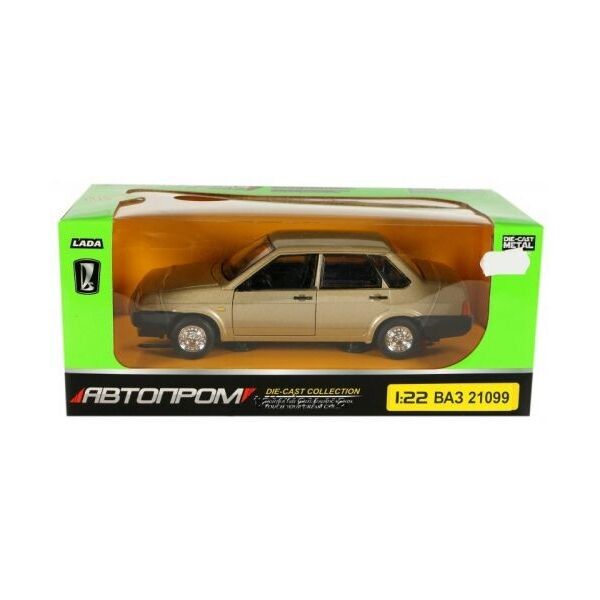

Машинка инерционная ВАЗ 21099 из серии Автопром (золотистая)