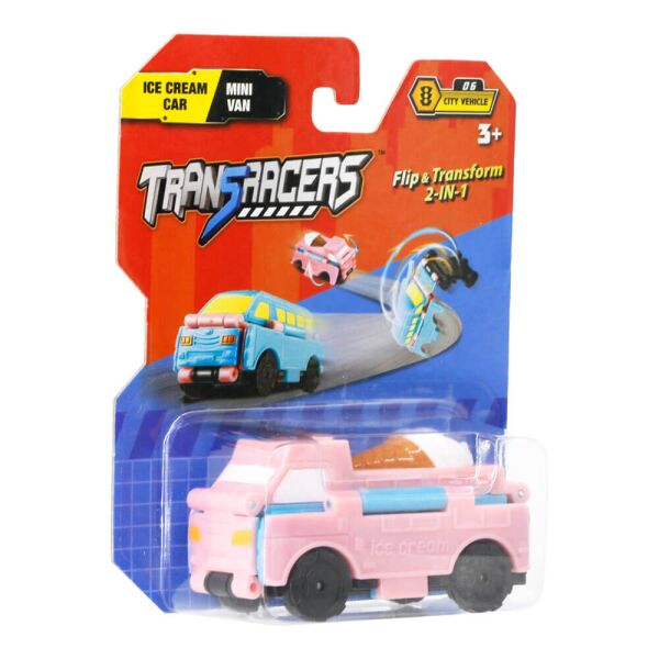 

Машинка трансформер TransRacers Автомобиль с мороженым и мини фургон (YW463875-18)