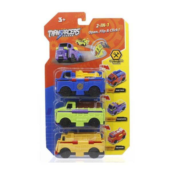 

Игрушка TransRacers машинки 2 в 1 Строительный транспорт 3 элемента (YW463878)