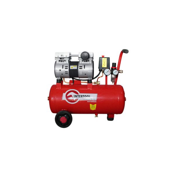 

Компрессор безмасляный Intertool - 24 л x 750 Вт