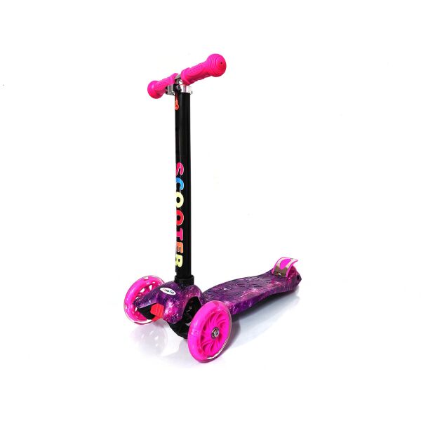 

Самокат трехколёсный Scooter розовый космос