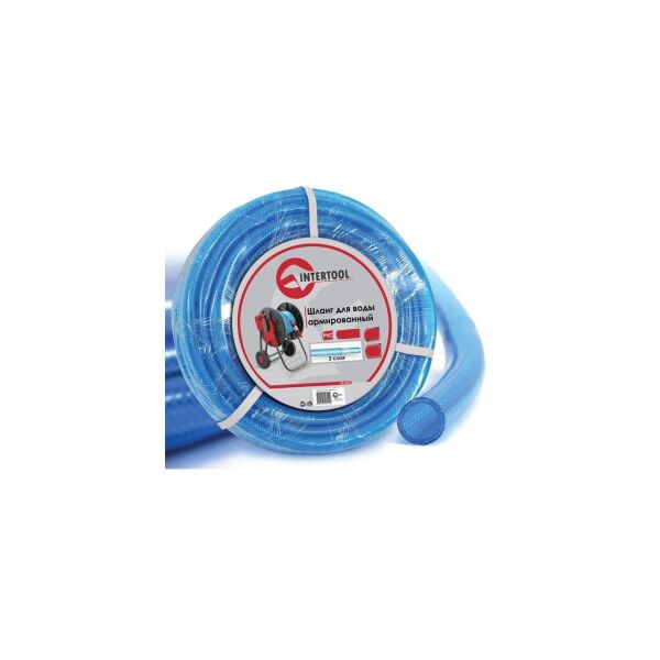 

Шланг поливочный Intertool - 1/2" х 50 м синий 3-х слойный