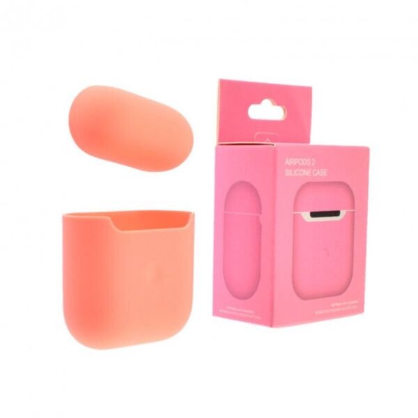 

Чехол силиконовый Silicone Case для наушников Apple AirPods 1/2 ультра-тонкий Pink