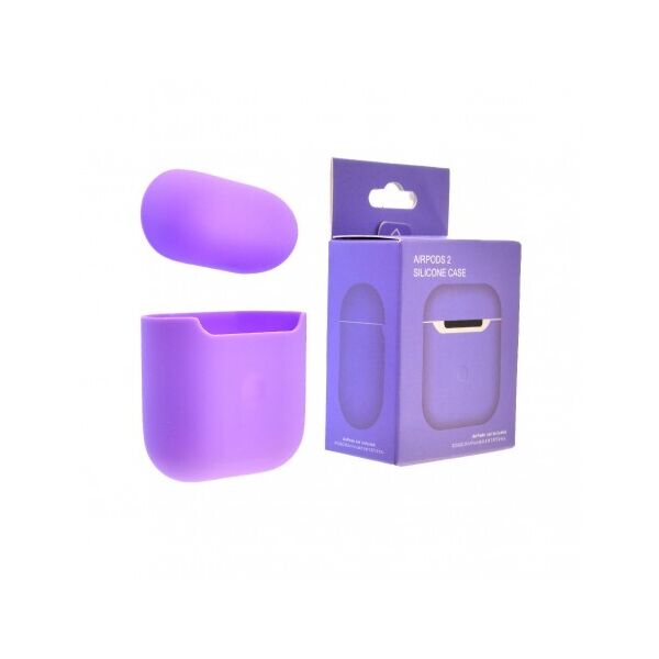 

Чехол силиконовый Silicone Case для наушников Apple AirPods 1/2 ультра-тонкий Purple