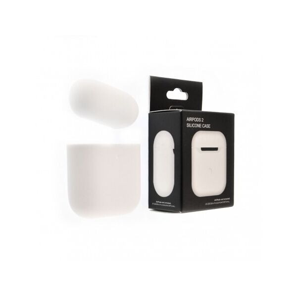

Чехол силиконовый Silicone Case для наушников Apple AirPods 1/2 ультра-тонкий White