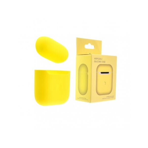 

Чехол силиконовый Silicone Case для наушников Apple AirPods 1/2 ультра-тонкий Mellow Yellow