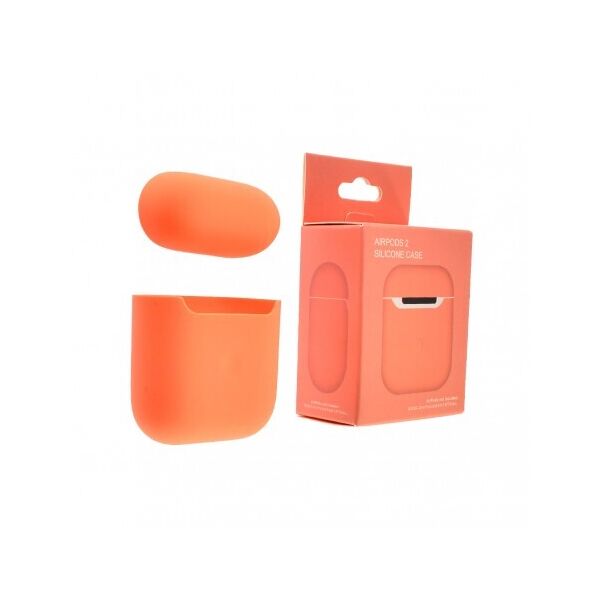 

Чехол силиконовый Silicone Case для наушников Apple AirPods 1/2 ультра-тонкий Papaya